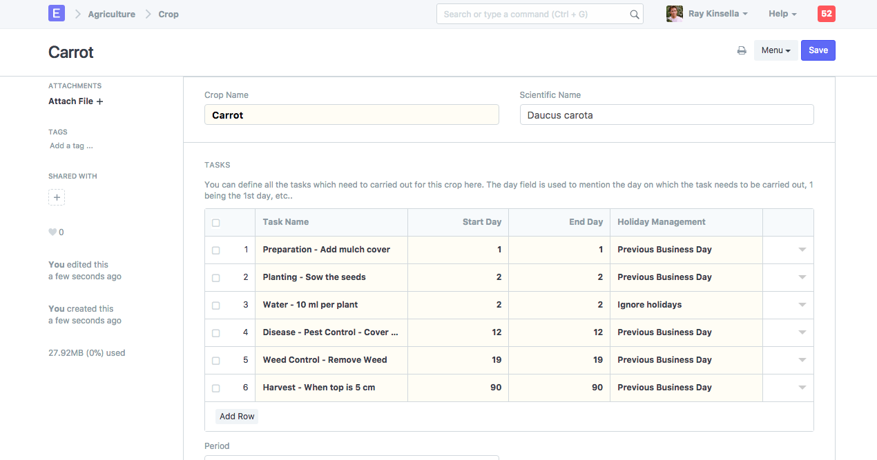 erpnext screen