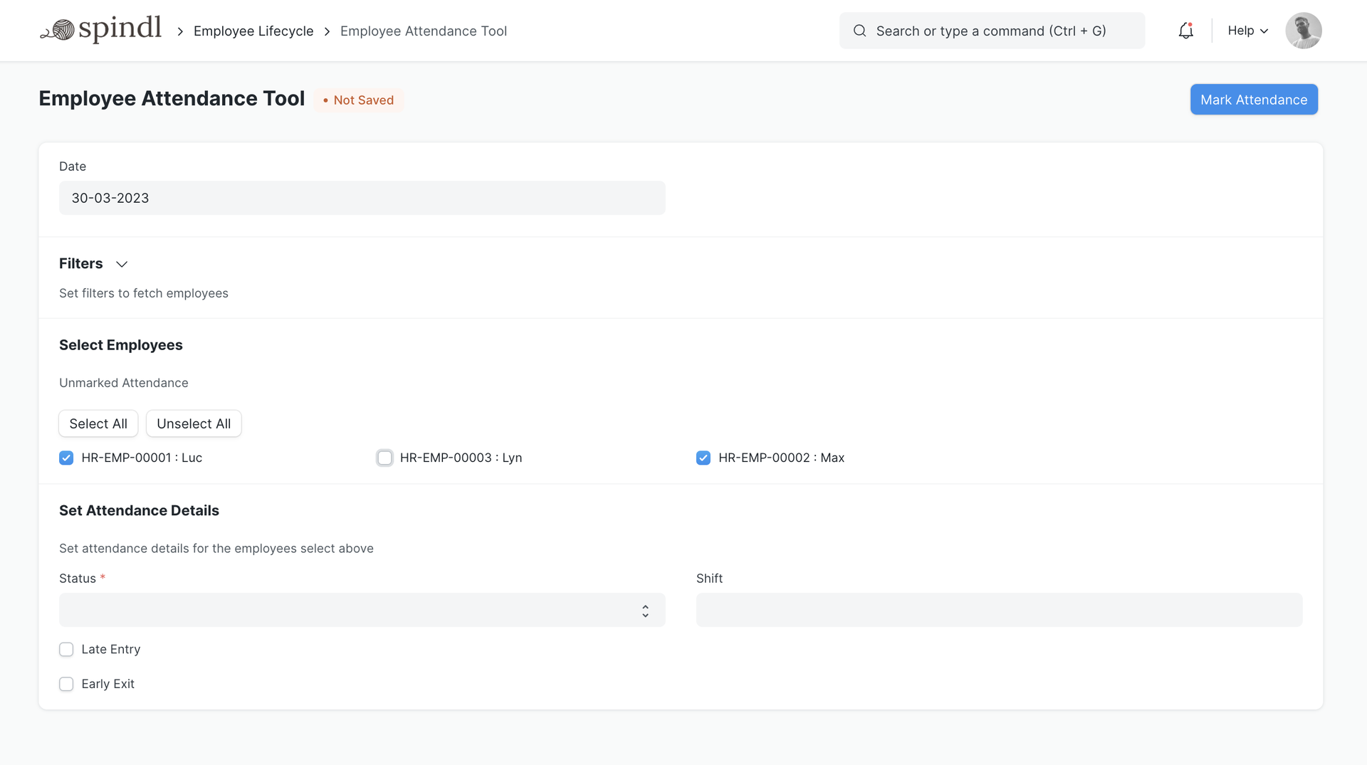 Employee Attendance Tool
