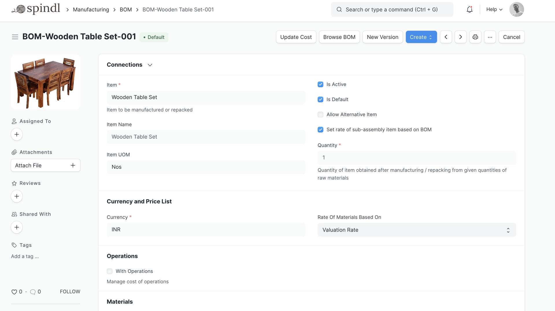 Open Source Furniture Manufacturing ERP ERPNext