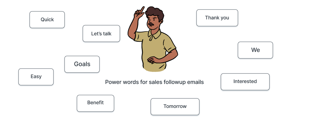 Power words sales followup emails