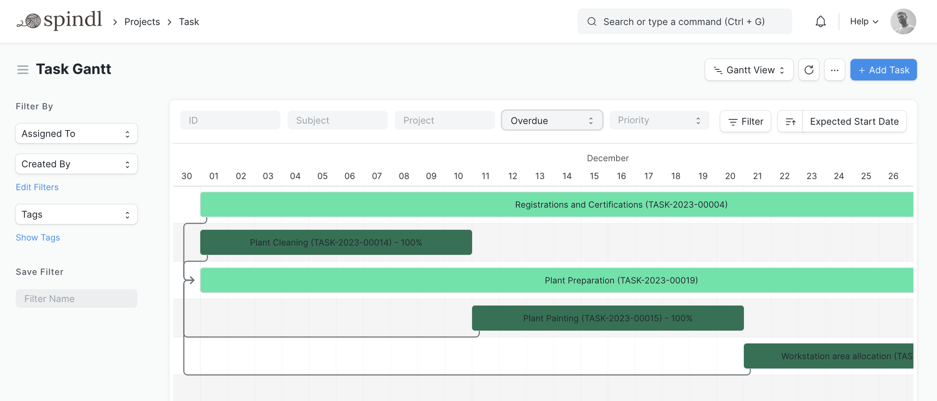 Inbuilt project management